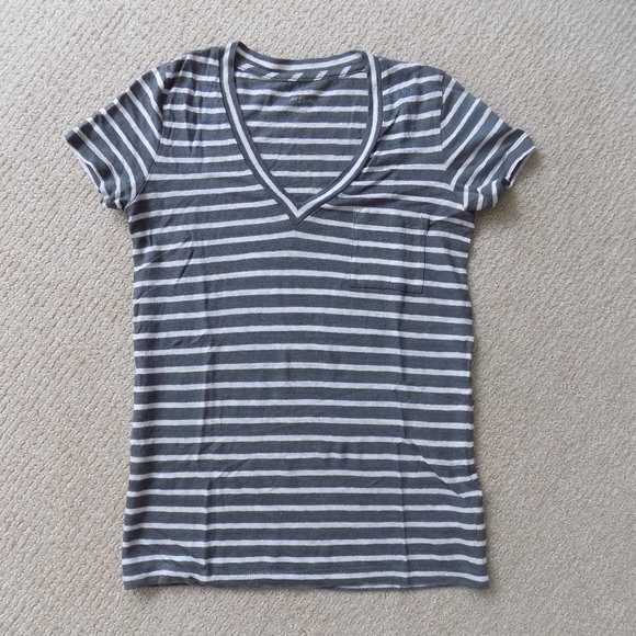 J. CREW JCREW 100% LINEN V NECK POCKET SHIRT